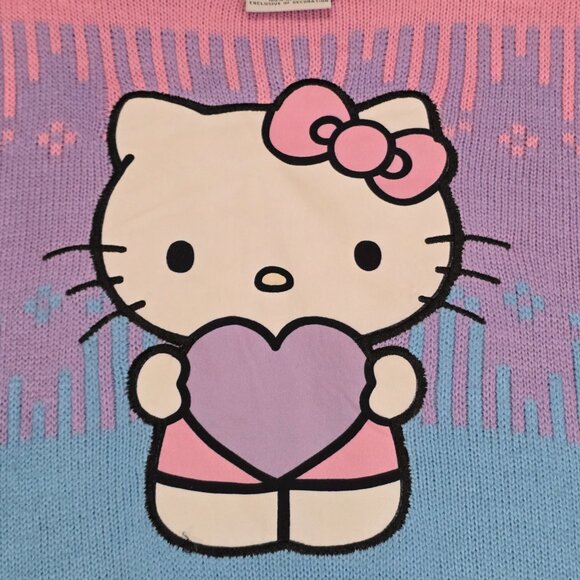 Box Lunch Hello Kitty Pastel Drip Sweater By Sanrio Sz XL Multi Color-Preowned - Picture 2 of 6